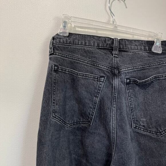 Abercrombie & Fitch Curve Love The 90s Relaxed Jean High Rise Black Size 30/10L - Picture 6 of 6